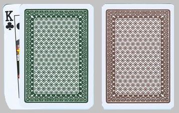 A Plus Plastic Cards, Wide, Regular Index, Green and Brown